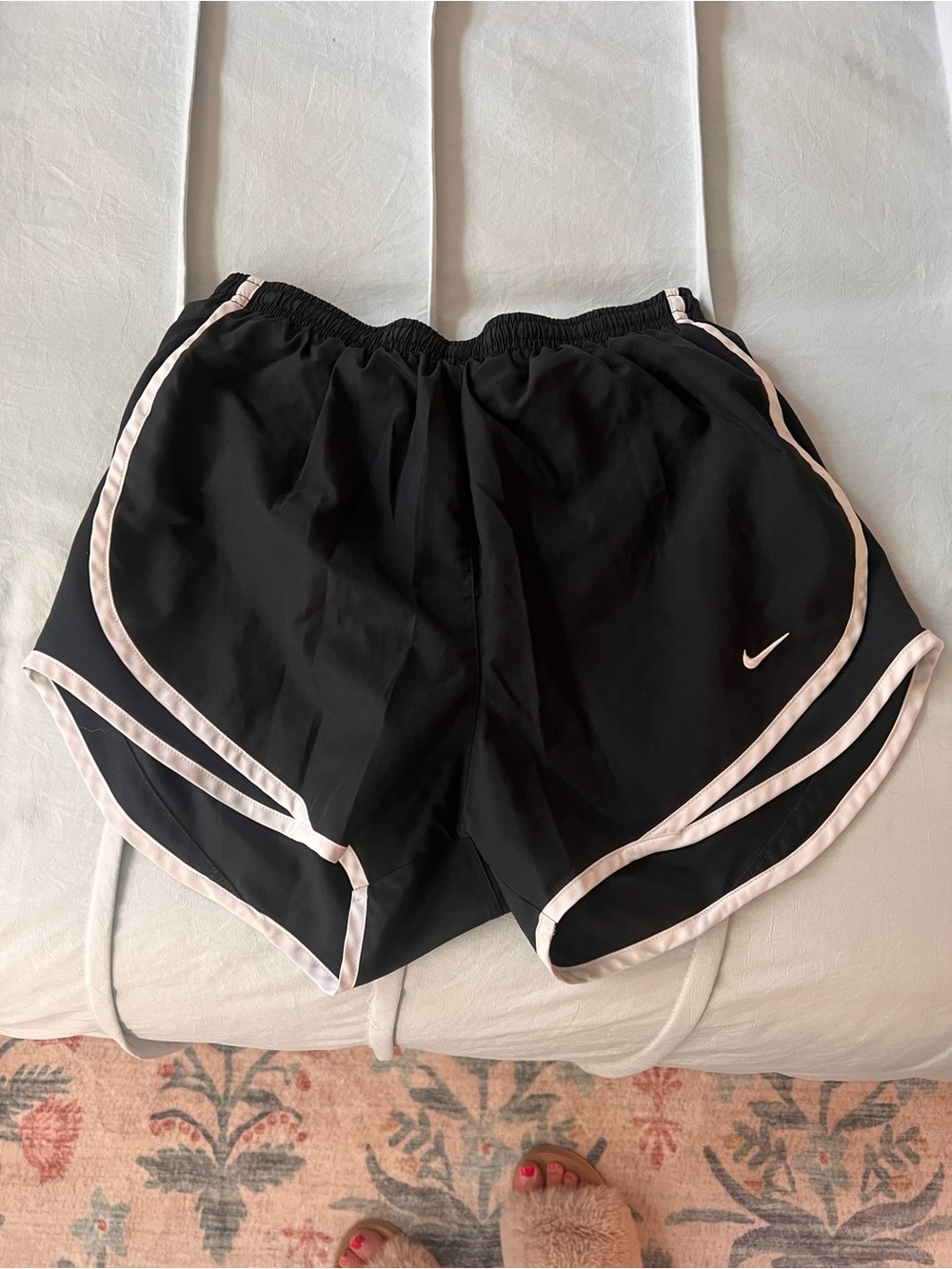 Nike Women’s Black Running Shorts with white Trim